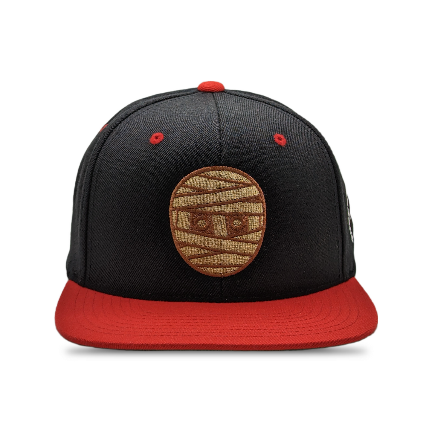 SNAPBACK CON CABEZA DE GOMA NEGRO / ROJO