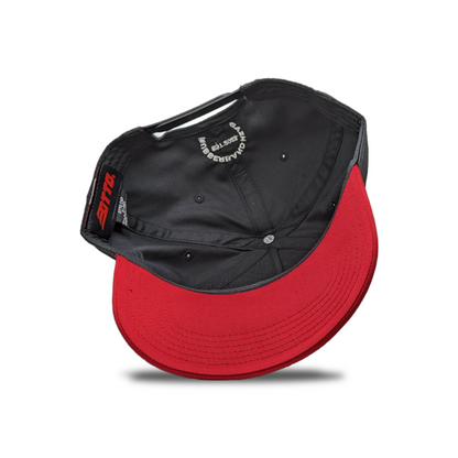 BLACK / RED TWO BANDZ SNAPBACK