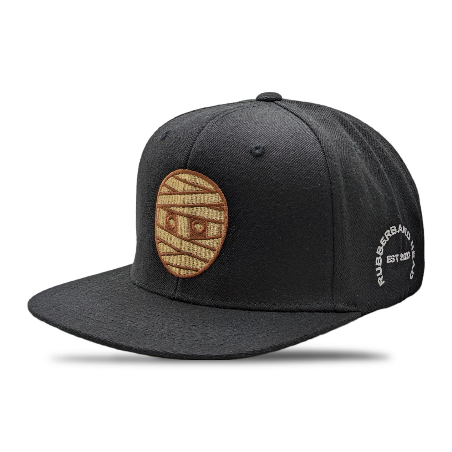 BLACK RUBBERBAND HEAD SNAPBACK