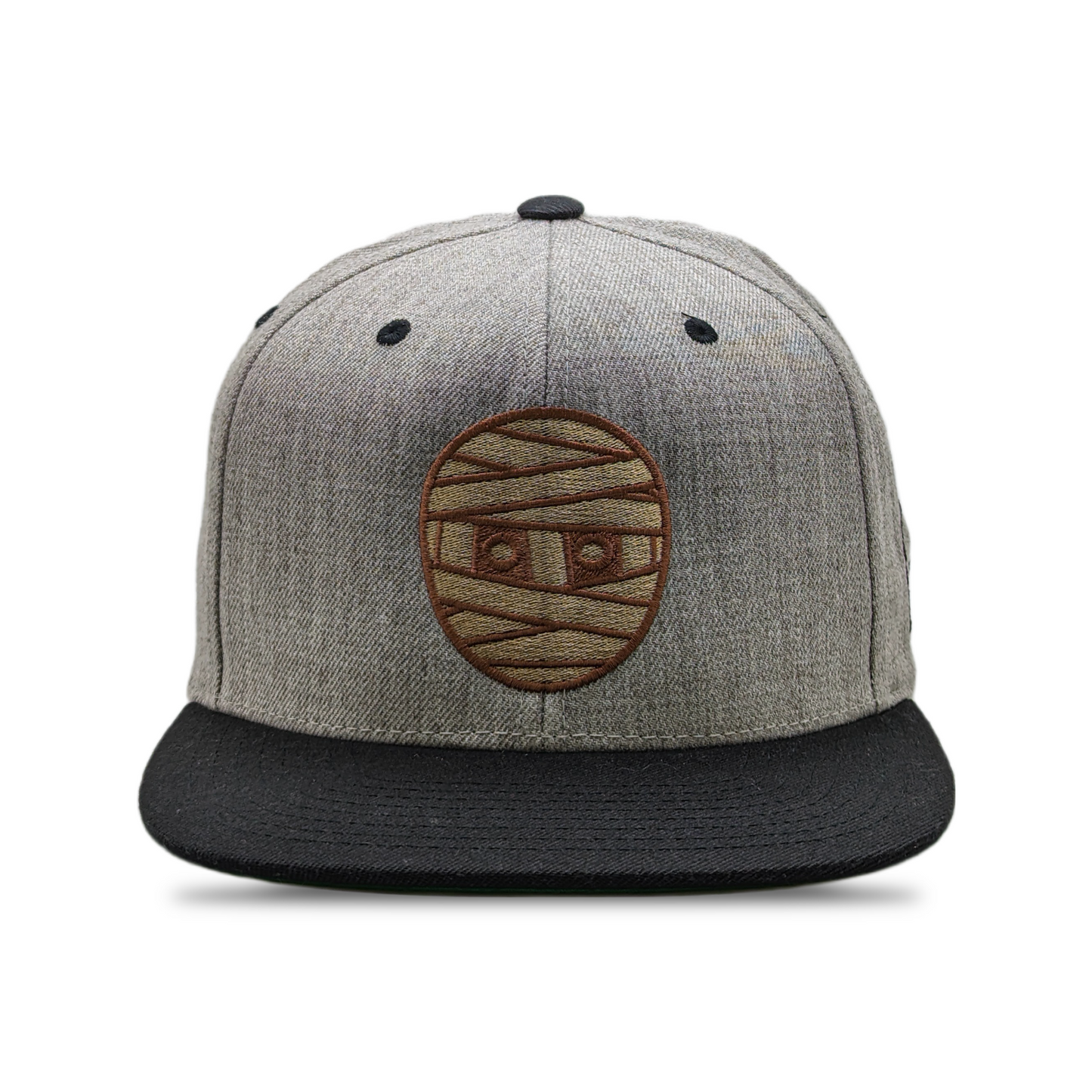 SNAPBACK CON CABEZA DE GOMA GRIS / NEGRO