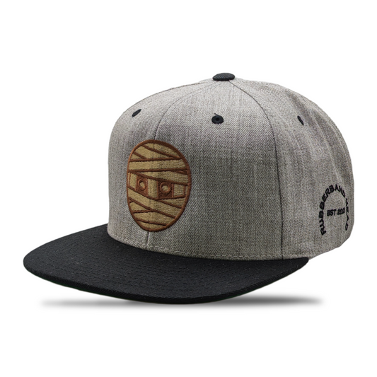 GREY / BLACK RUBBERBAND HEAD SNAPBACK