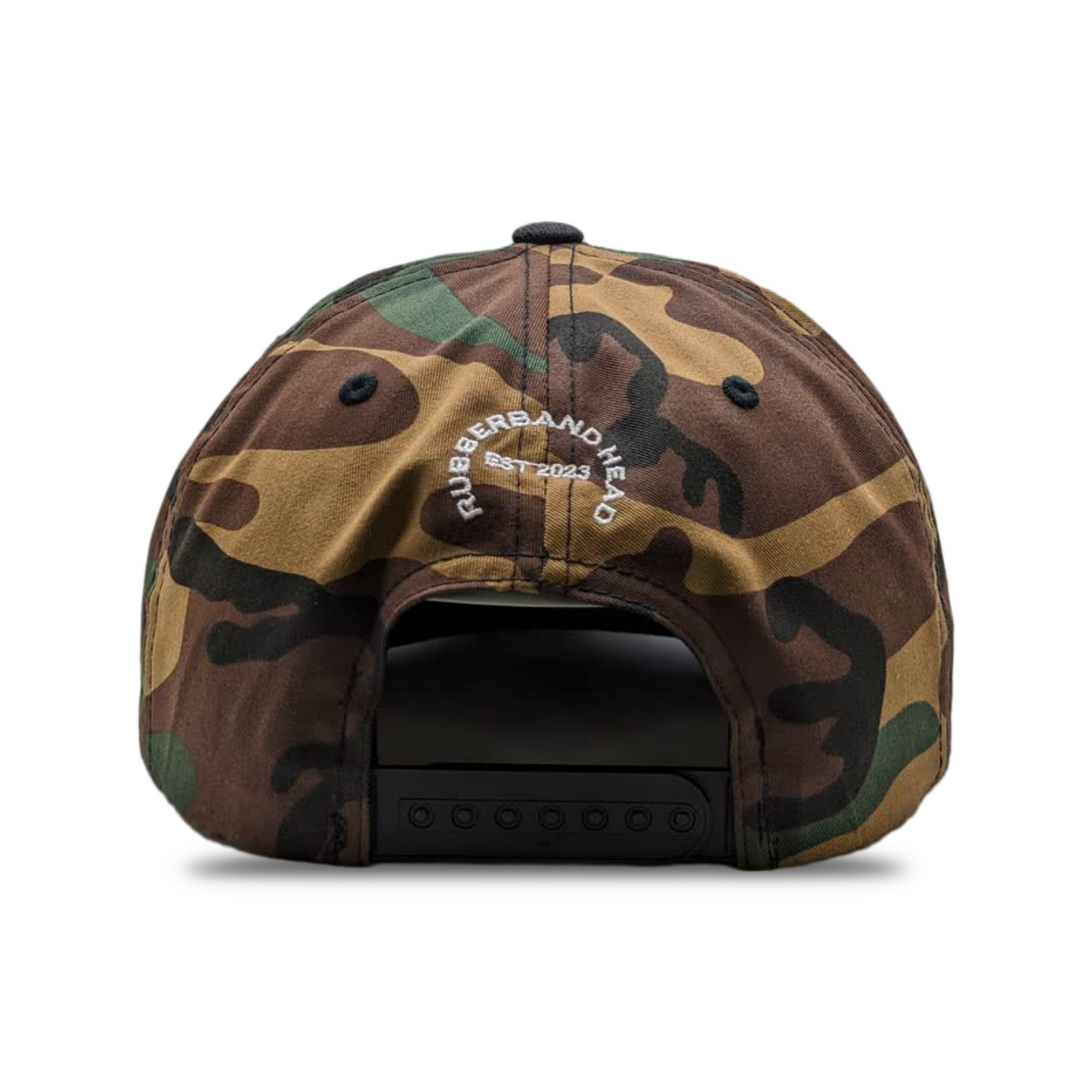 CAMO / BLACK RUBBERBAND MAN SNAPBACK -LOW IN STOCK-