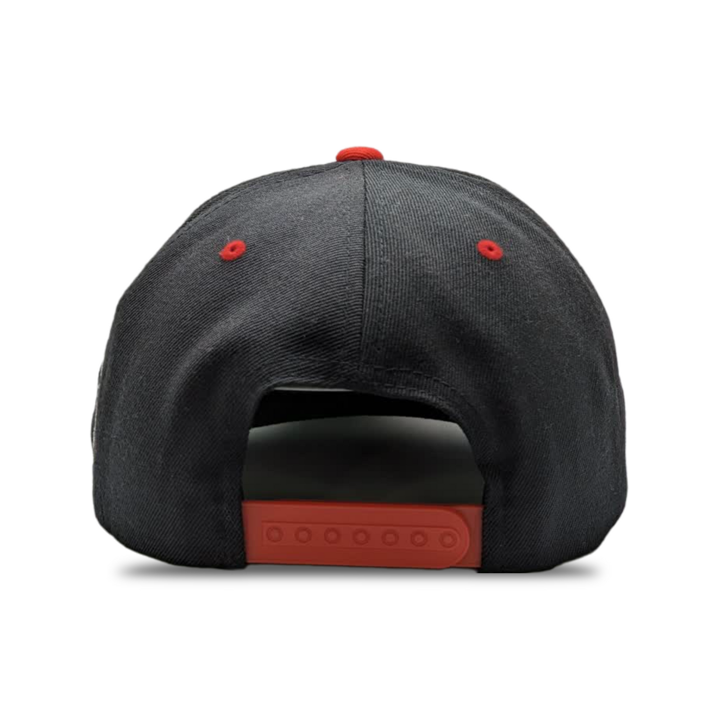 SNAPBACK CON CABEZA DE GOMA NEGRO / ROJO