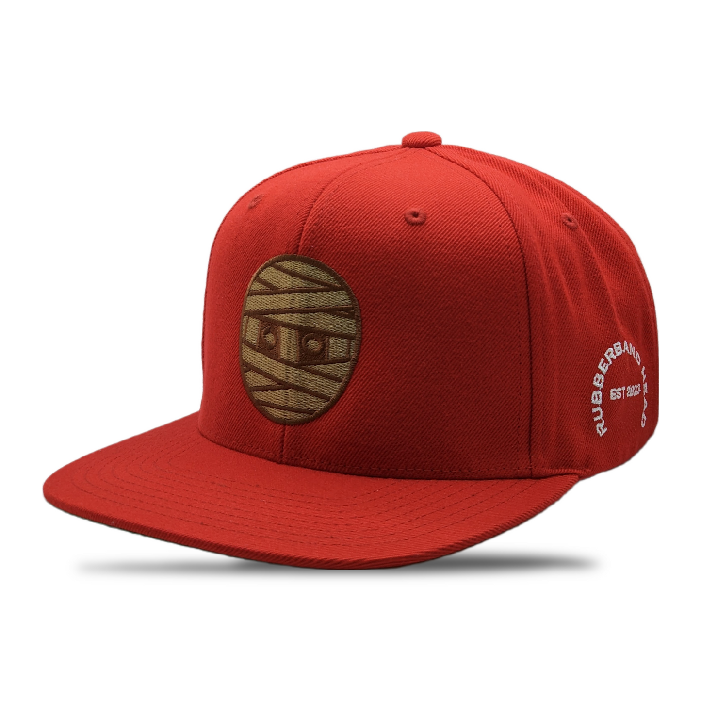 CHERRY RED RUBBERBAND HEAD SNAPBACK