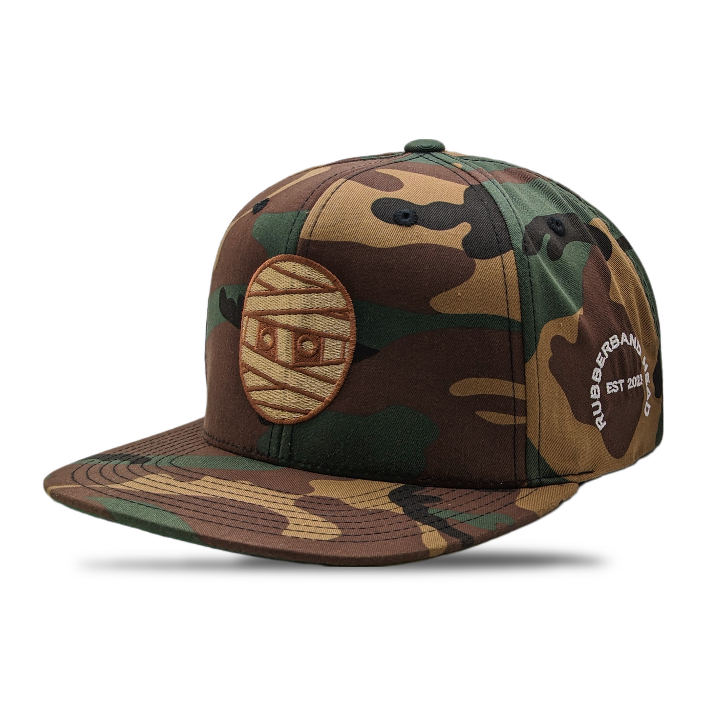 CAMO RUBBERBAND HEAD SNAPBACK