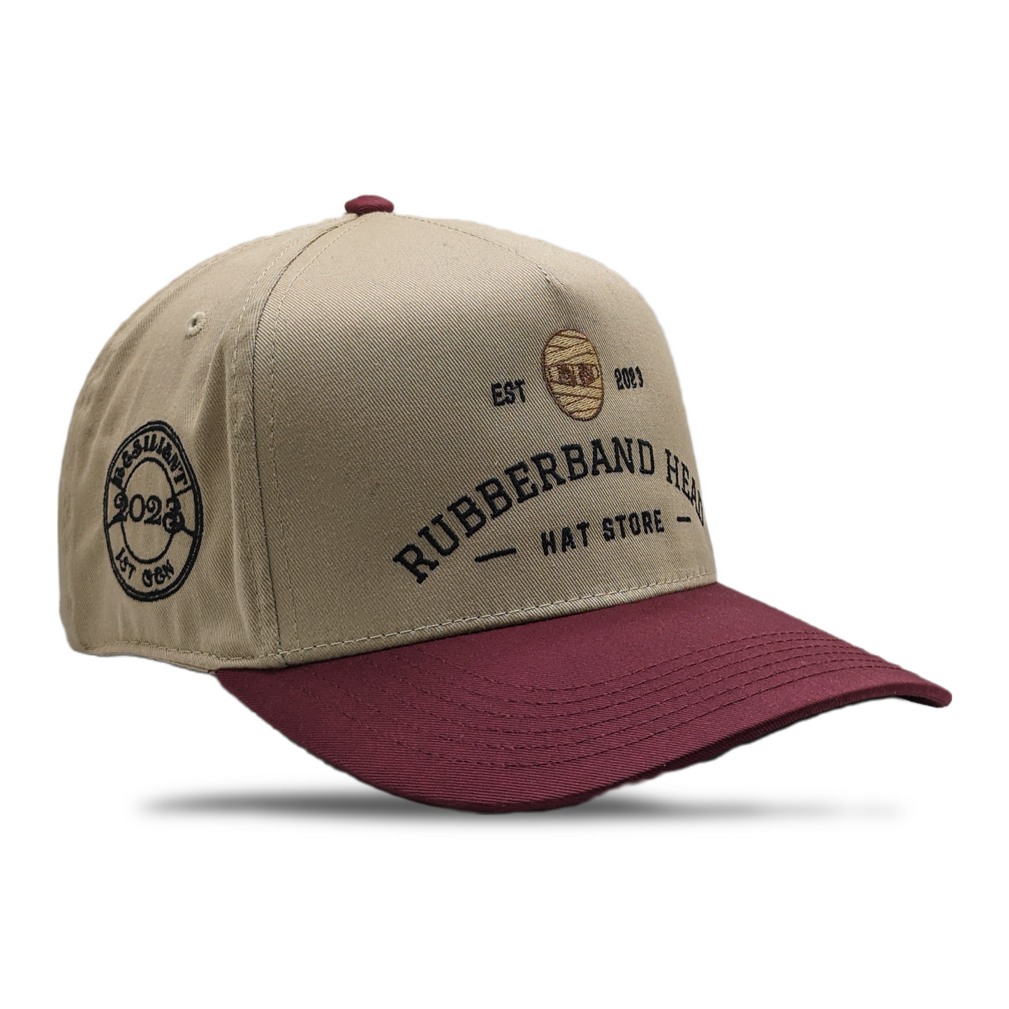 SNAPBACK TAN / BURGANDY RESILIENT 23