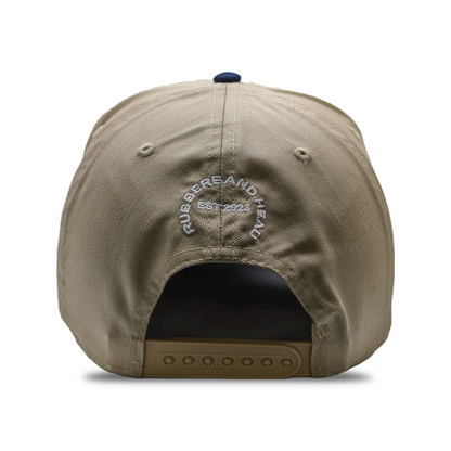 TAN / NAVY TWO BANDZ SNAPBACK