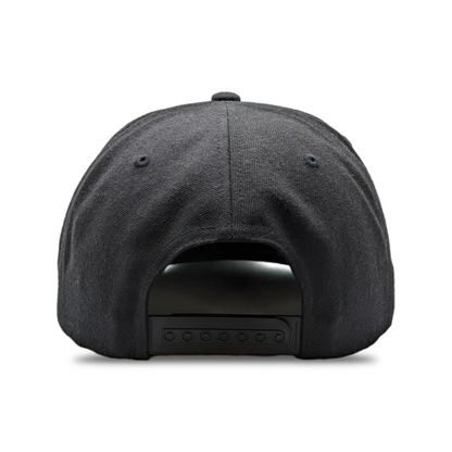 BLACK RUBBERBAND HEAD SNAPBACK