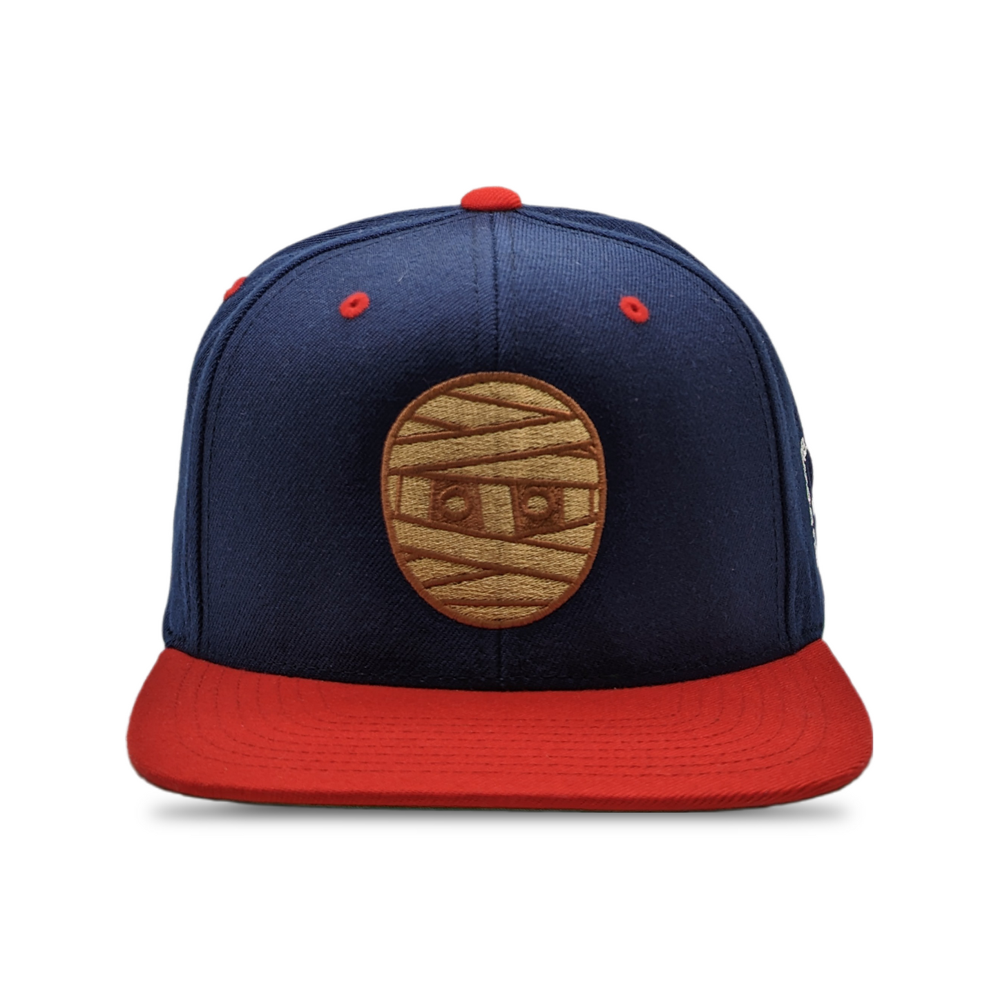 SNAPBACK CON CABEZA DE GOMA MARINO / ROJO