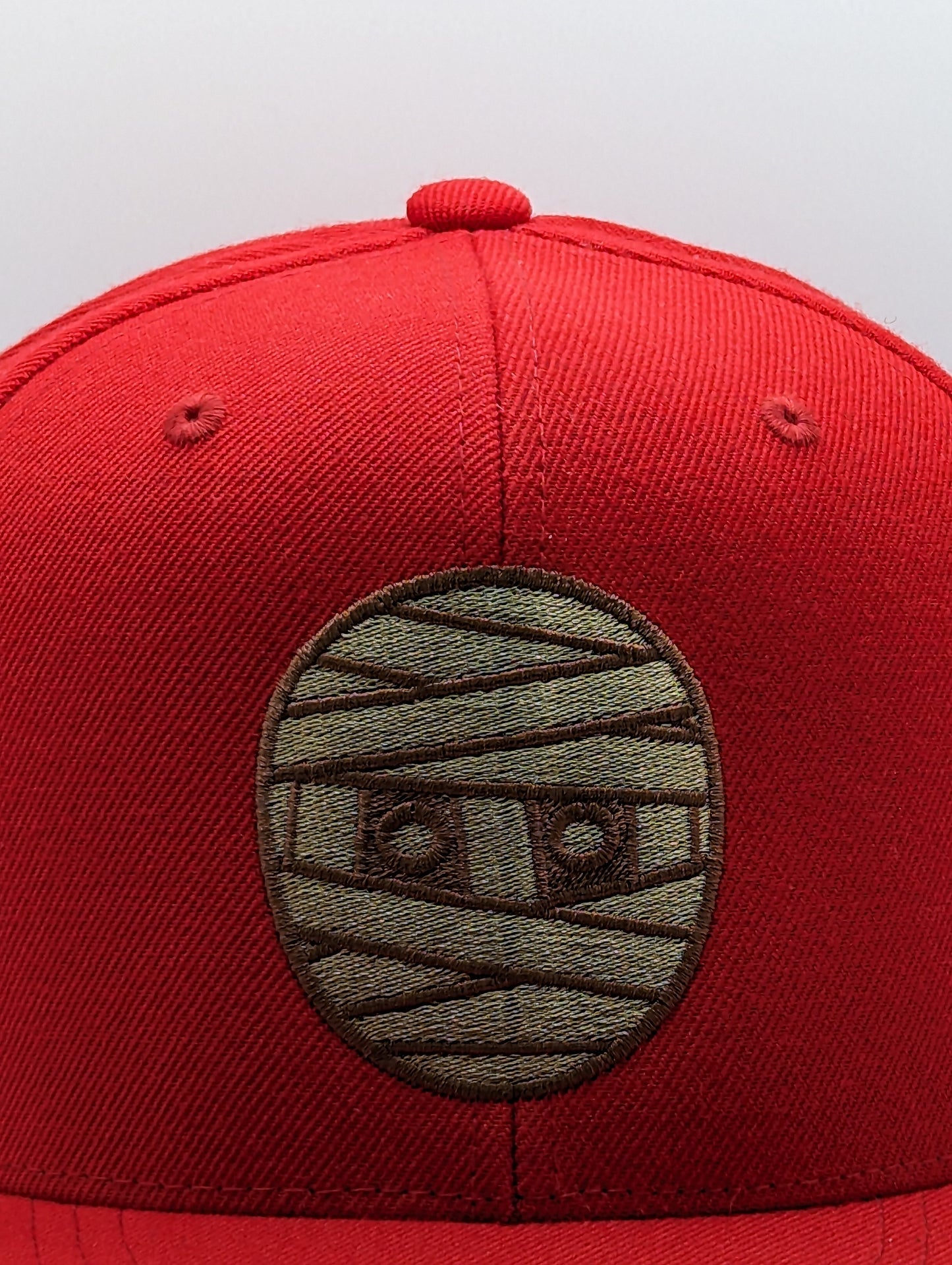 CHERRY RED RUBBERBAND HEAD SNAPBACK