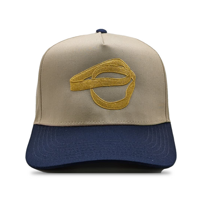 TAN / NAVY TWO BANDZ SNAPBACK