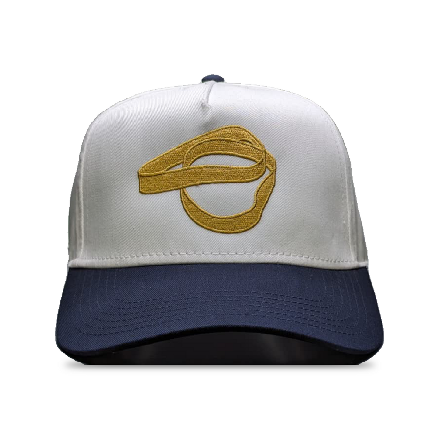 WHITE / NAVY TWO BANDZ SNAPBACK