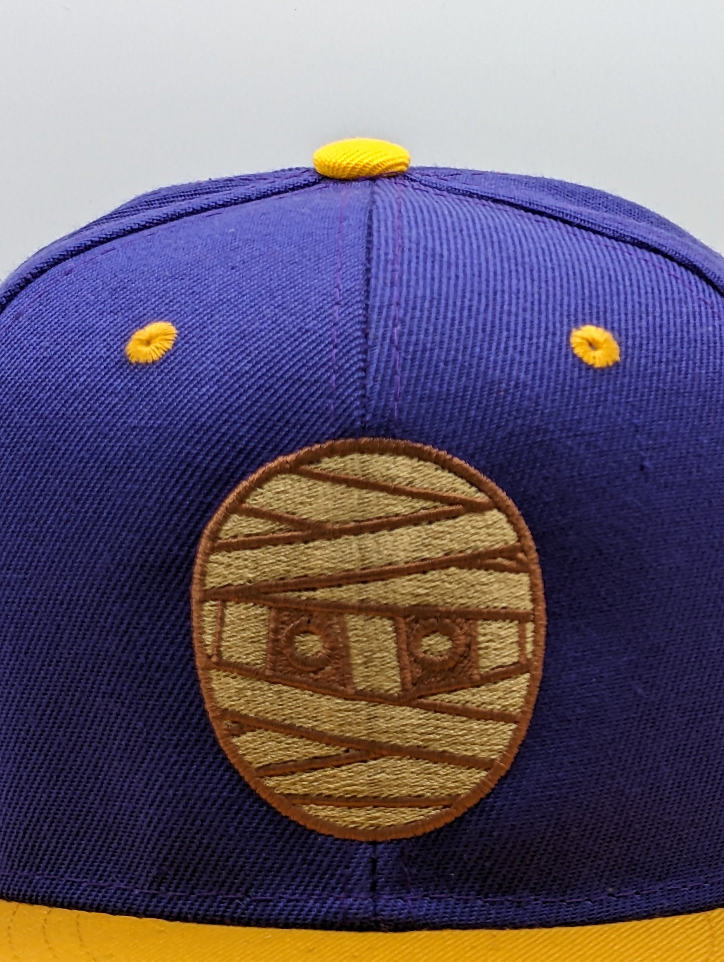 PURPLE / GOLD RUBBERBAND HEAD SNAPBACK -LOW IN STOCK-